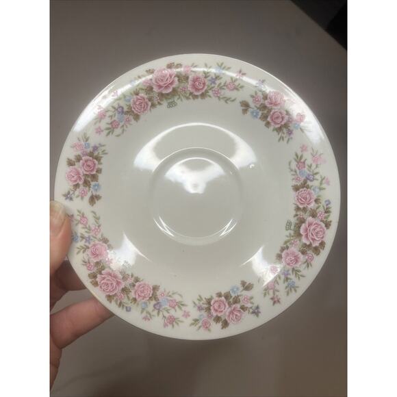 Pink Flower Rose Tea Cup And Saucer Granny Core See Pics Vintage - Picture 6 of 7